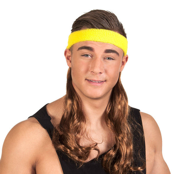 Headband Yellow with Brown Hair
