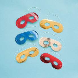 Foil Eye Masks - Assorted Colors  (8 Pack)