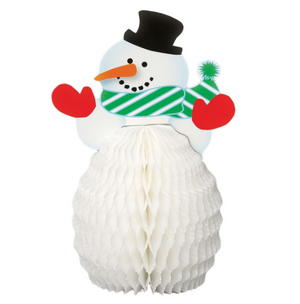 Snowman Honeycomb Decorations (4 Pack)