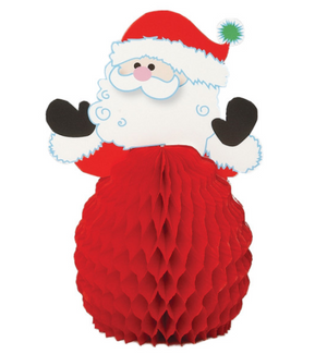 Santa Honeycomb Decorations (4 Pack)