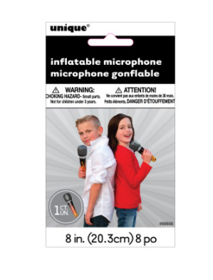 Inflatable Rock Star Microphone (8" Length)