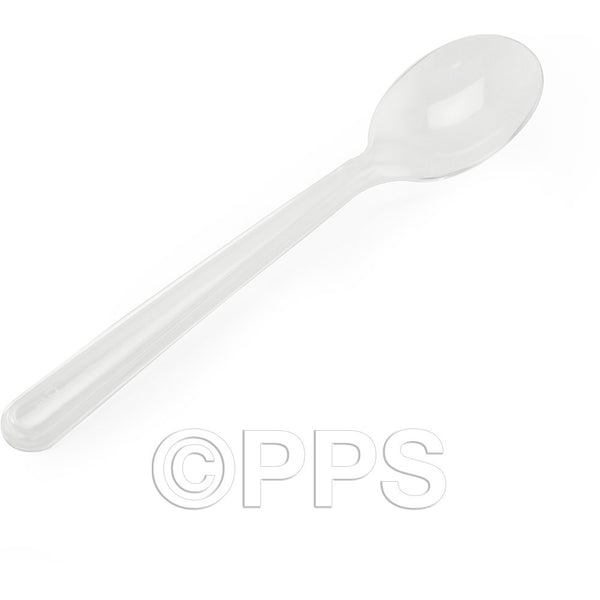 Cutlery Heavy Duty Plastic Spoons Clear (50 Pack)