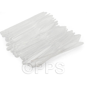 Cutlery Heavy Duty Plastic Knives Clear (50 Pack)