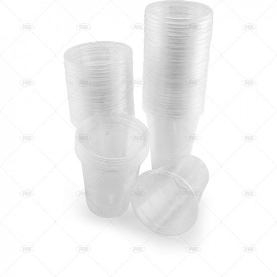 Drink Cups Plastic Clear 200ml - (60 Pack)