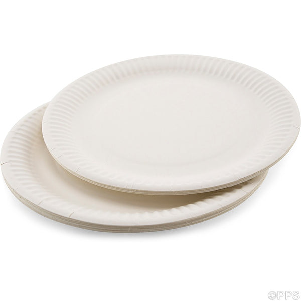 Plates Paper white 23cm (25 Pack)