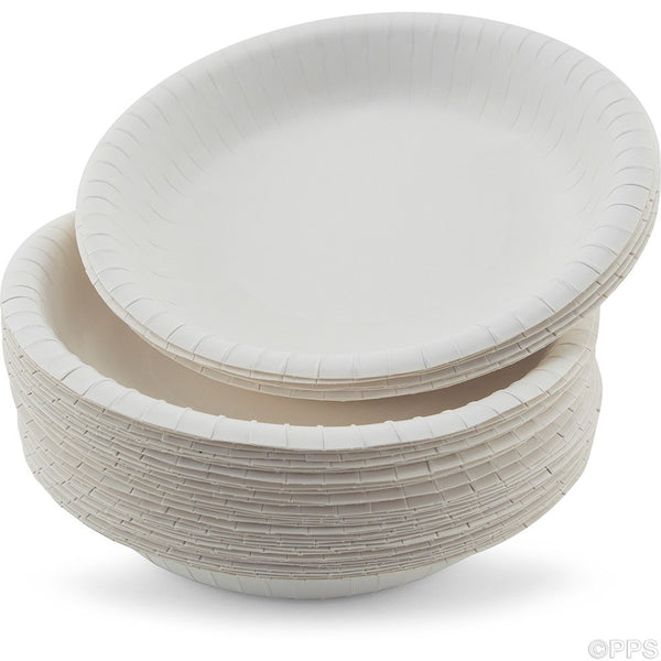 Plates Paper Bowl White 180mm (50 Pack)