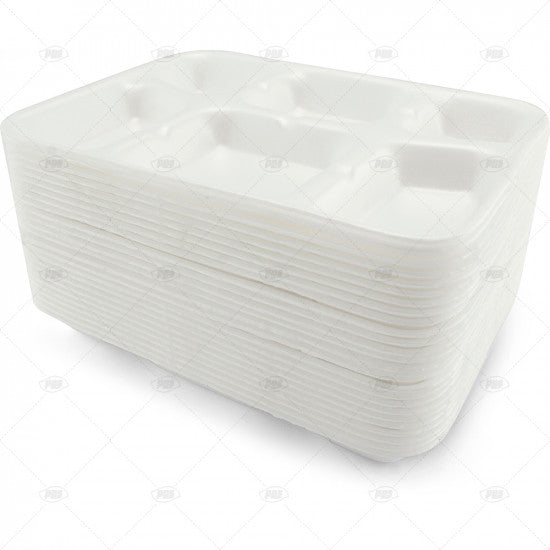 Plates Poly 6 Compartments 31cm - (25 Pack)
