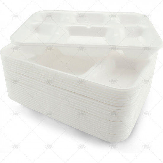 Plates Poly 6 Compartments 31cm - (25 Pack)