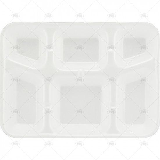 Plates Poly 6 Compartments 31cm - (25 Pack)