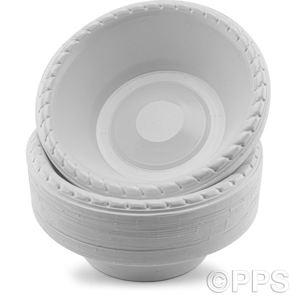 Plates Plastic Bowl White 12oz (100 Pack)