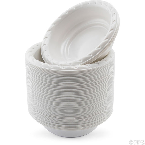 Plates Plastic Bowl White 5oz (100 Pack)