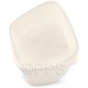 Plates Plastic Serving Bowls White 15cm sq (4 Pack)