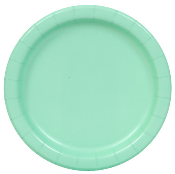 Mint Solid Round 7" Dessert Plates (20 Pack)