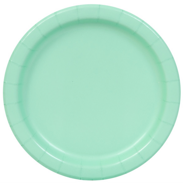 Mint Solid Round 9" Dinner Plates (16 Pack)