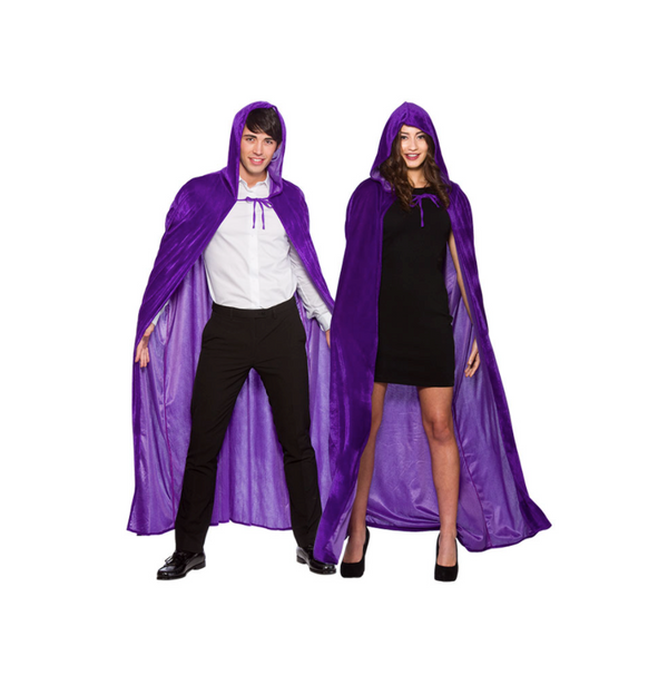 DLX Brushed Velvet Hooded Cape - Purple (Adult)