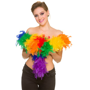 Feather Boa - Rainbow (60g/1.7m )