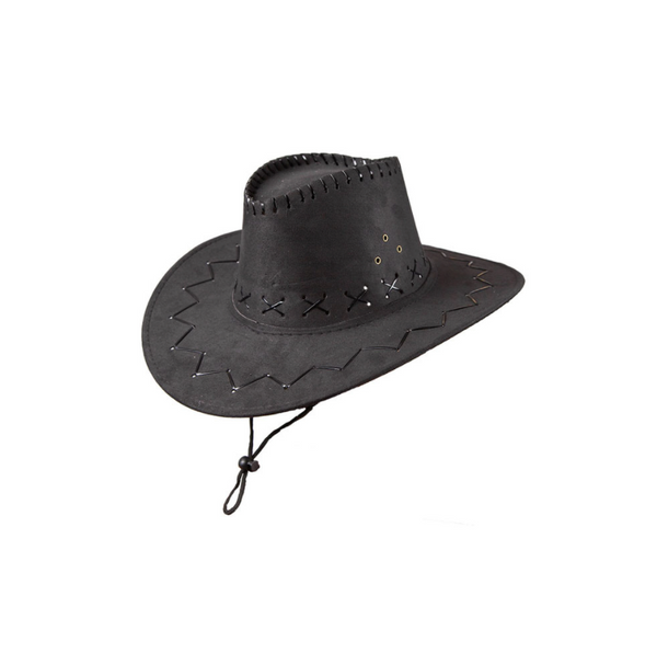 Suede Cowboy Hat- Black