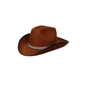 Cowboy Hat w/decor band - Brown