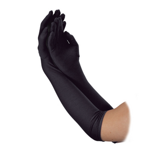 Ladies Long Gloves Black (43cm)