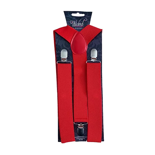 Adult Braces 35mm Wide - Red