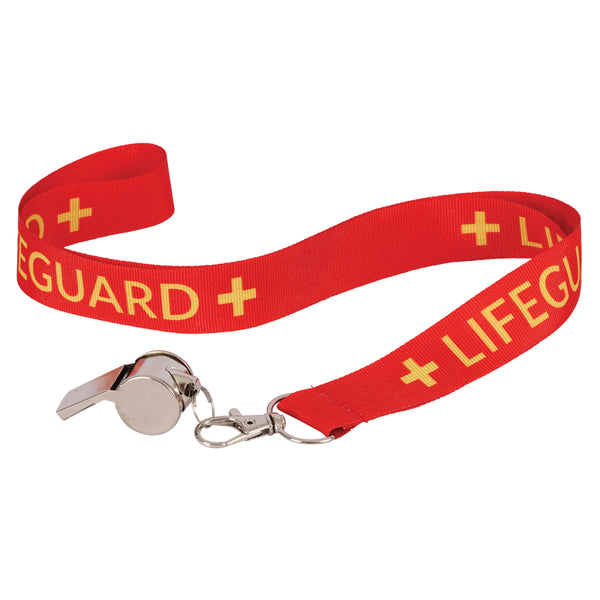 Metal Whistle with Lifeguard Lanyard