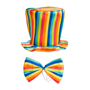Rainbow Top Hat & Bow Tie