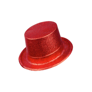 Glitter Top Hat - Red