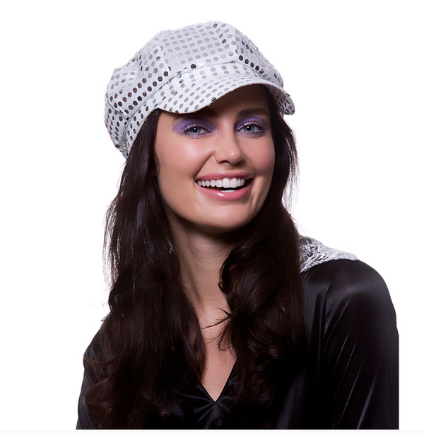 70's Sequin Cap - Silver