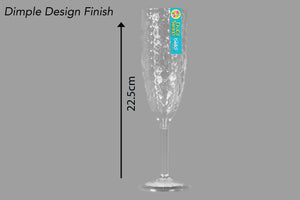 CHAMPAGNE PROSECCO GLASS DIMPLE FLUTE (220ml )