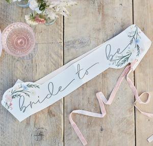 Thin Sash - Bride To Be - Meadow