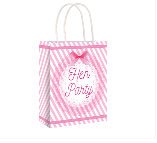 HEN PARTY PAPER BAG With HANDLES VINTAGE DESIGN