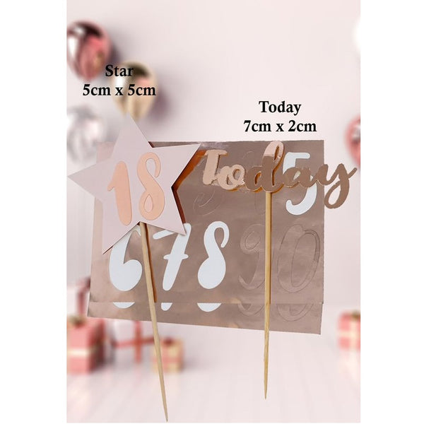 Personalised Cake Topper Rose Gold