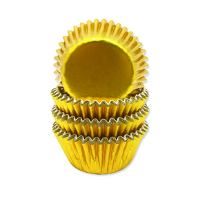 Gold Foil Petit Four Cases - 60 Pack - 2 x 2.5cm (0.8 x 1"")