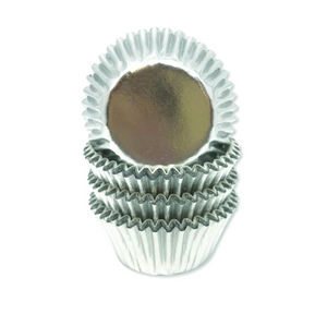 Silver Foil Petit Four Cases - 60 Pack - 2 x 2.5cm (0.8 x 1"")