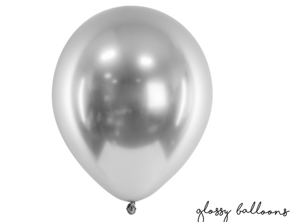 Glossy Balloons 30cm - silver (50 Pack)