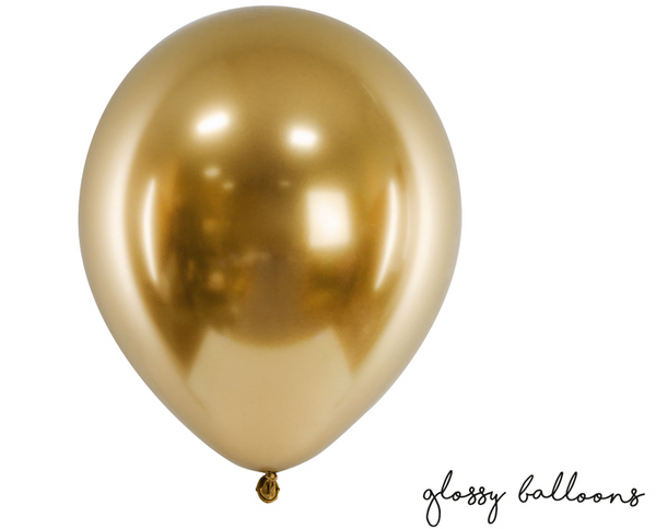 Glossy Balloons 30cm - gold (50 pack)