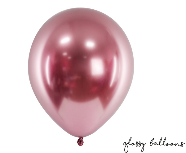 Glossy Balloons 30cm - rose gold (50 Pack)