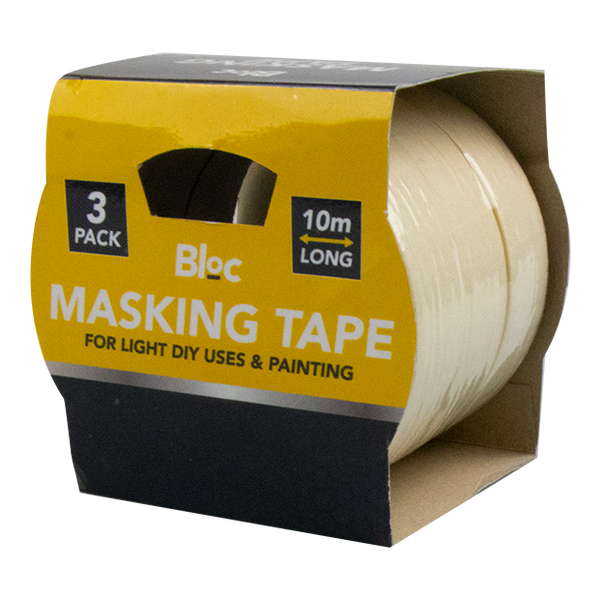 Masking Tape 10m (3 Pack)
