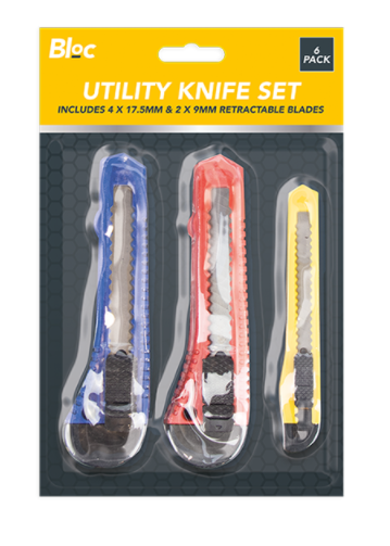 Utility Knife Set (6 Pack)