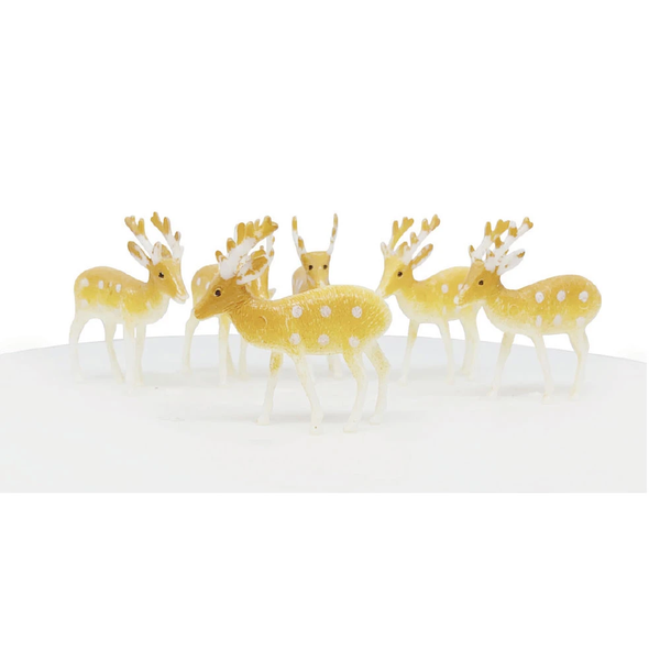 Reindeer Plastic Cake Toppers (1.5")