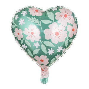 Foil balloons Heart with flowers (45 cm )