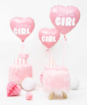 It's a Girl Foil Balloon Heart - light pink (45cm)