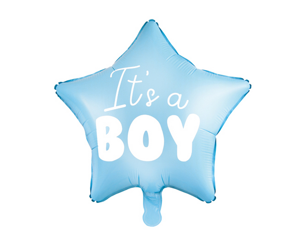 It's a boy Foil Balloon Star - light blue (48cm)