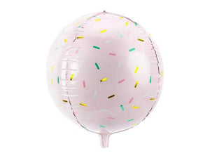 Foil balloon Ball - Sprinkle light pink (40cm)