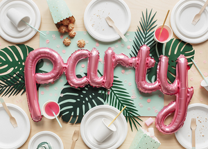 Foil Balloon Party - pink (80x40cm)