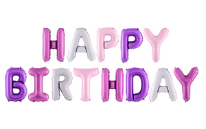 Foil Balloon Happy Birthday - mix (340x35cm)