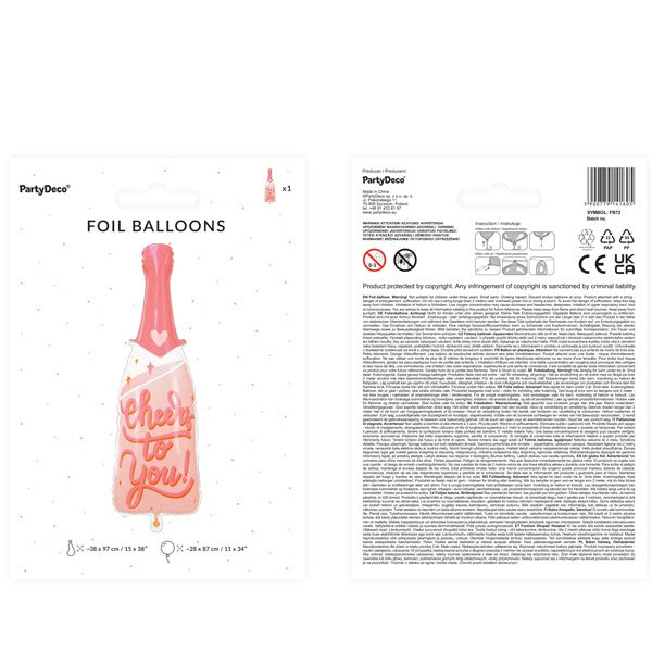 Foil balloons Bottle Mix (38x97 cm)