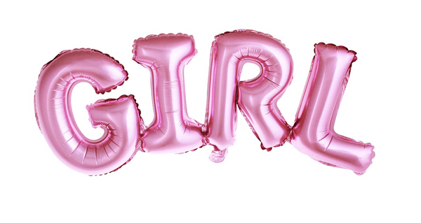 Foil Balloon Girl - Pink (74x33cm)
