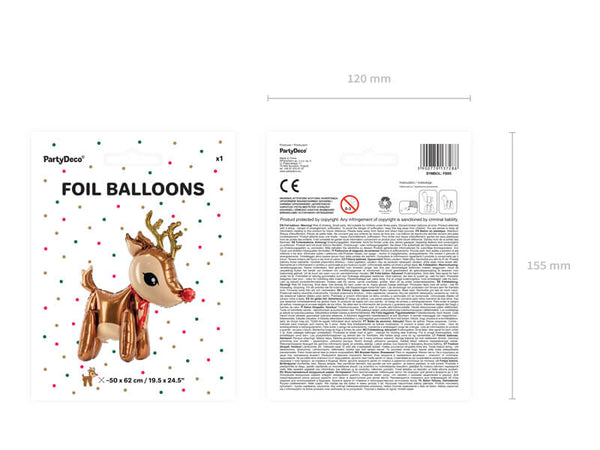 Foil balloon Reindeer (50x62cm)