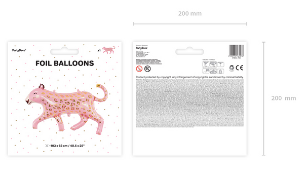 Foil Balloon Leopard - mix (103x63cm)